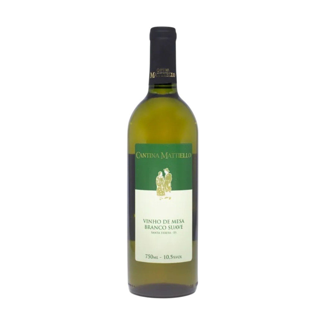 Vinho Cantina Mattiello Branco Niágara Suave 750ml 10,5% Vol