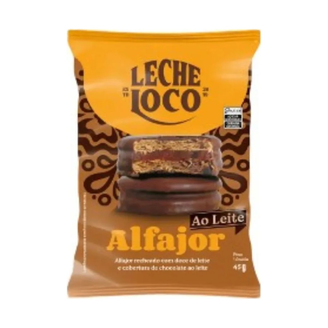 Box 12un Alfajor Ao Leite Leche Loco - Doce de leite 45g — imagem 3 de 3