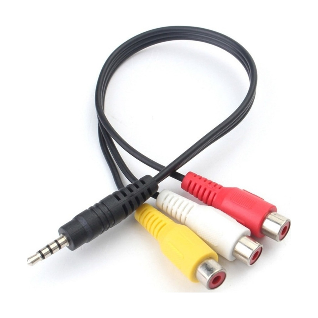 Cabo Adaptador P/ Tv Rca Áudio, Vídeo E Dvd P3