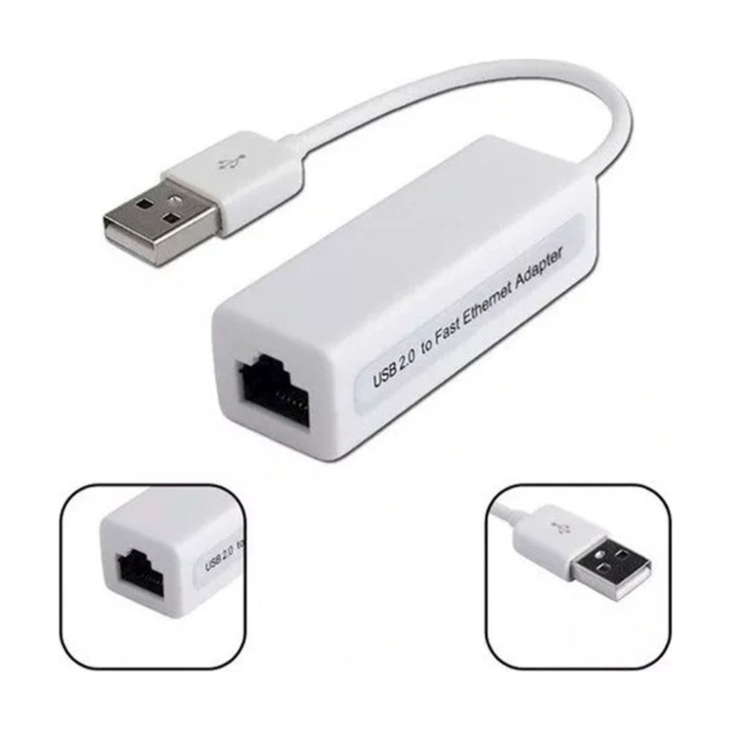 Cabo Conversor Adaptador Usb X Rj45 Fêmea rede Computador
