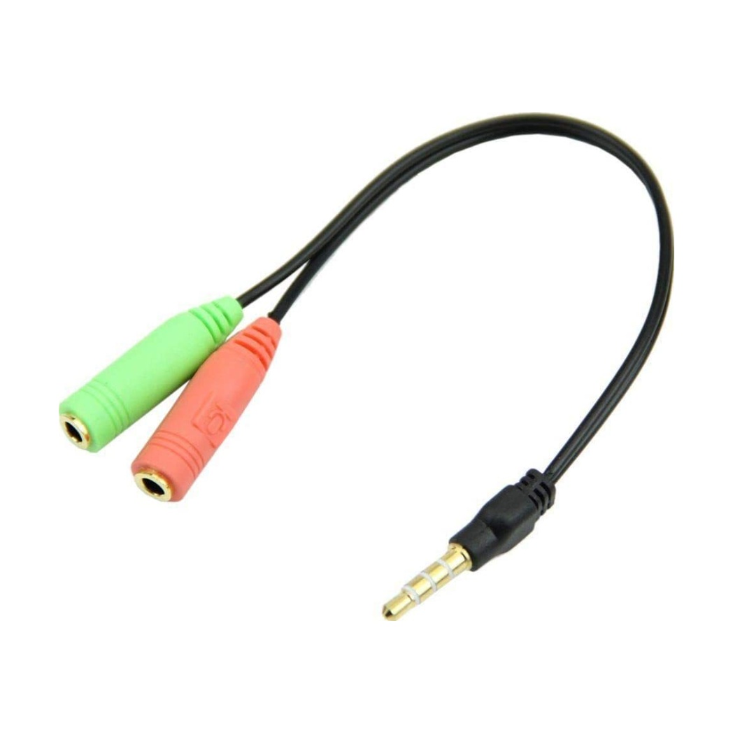 Cabo Adaptador Headset Fone de Ouvido Microfone P2 X P3