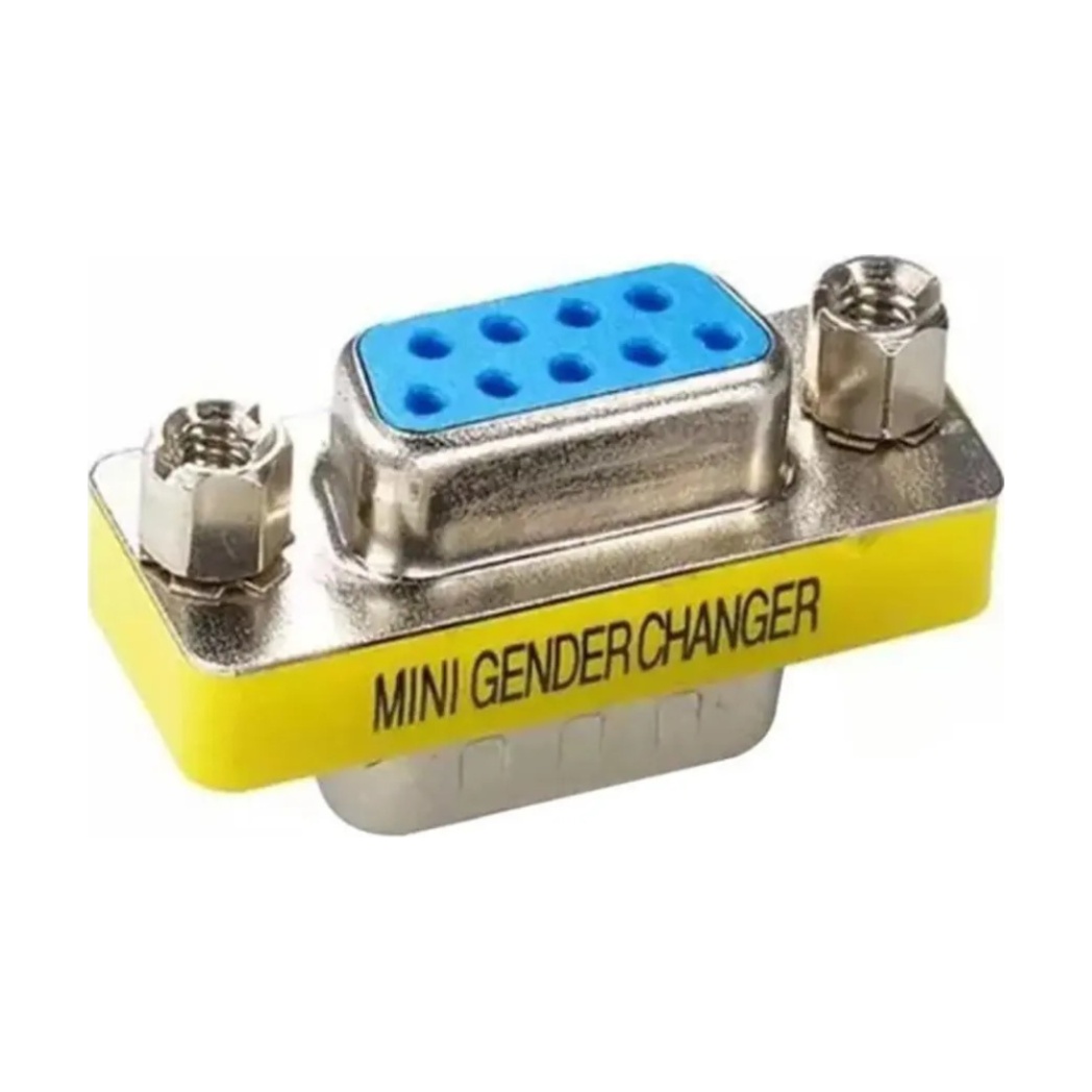 Adaptador Emenda Rs232 9 Pinos Db9 Fêmea X Fêmea