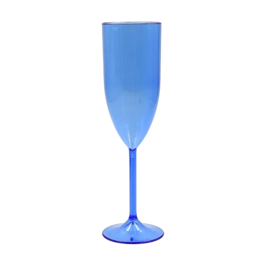 Taça de Acrílico Cristal para Vinho Espumante Champagne 170ml Neon