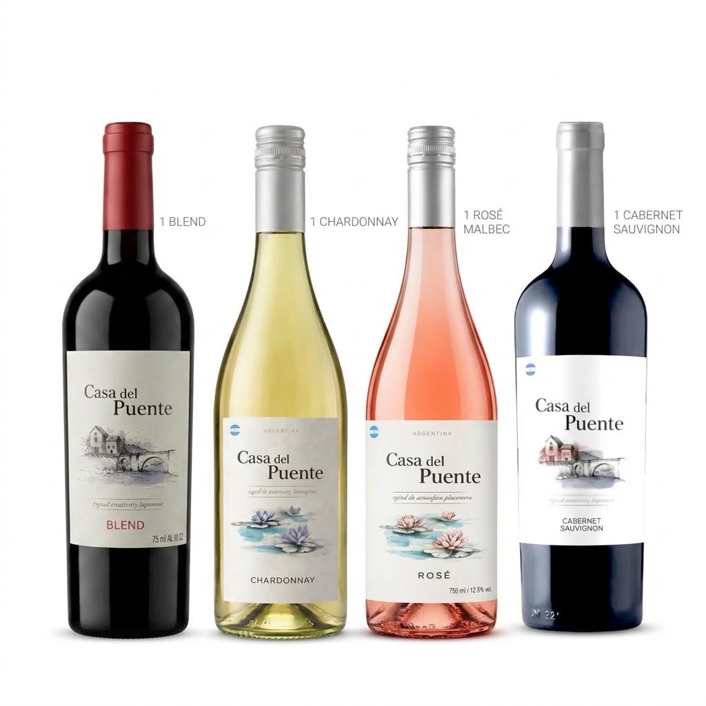 Kit Degustação Casa del Puente - 4 Vinhos