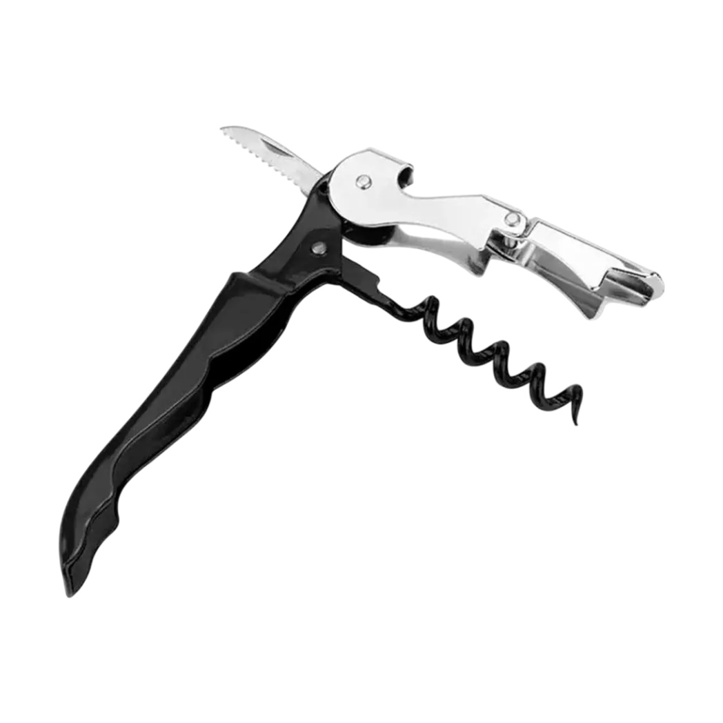 Abridor de Vinho Saca Rolhas 2 Estágios Profissional Inox Manual