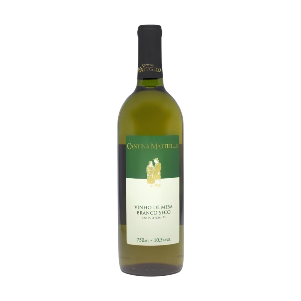 Vinho Cantina Mattiello Branco Niágara Seco 750ml 10% Vol