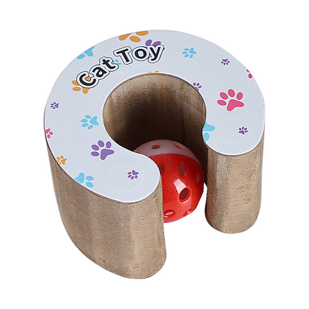 Brinquedo Mágico Para Gato Arranhador Sanfonado Com Bola