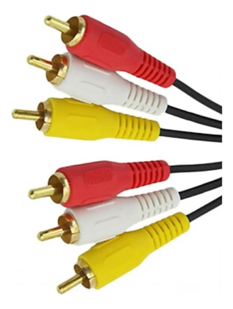 Cabo Rca X Rca 15m 15 Metros Av 3+3 Áudio Vídeo Tv Dvd Net — imagem 2 de 3