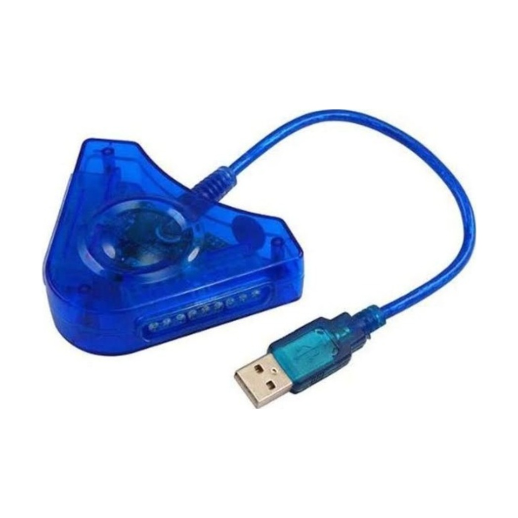 Adaptador Usb Duplo Para Controles Ps2 E Ps1 Ligue No Pc Cab, adaptador ps2 para usb