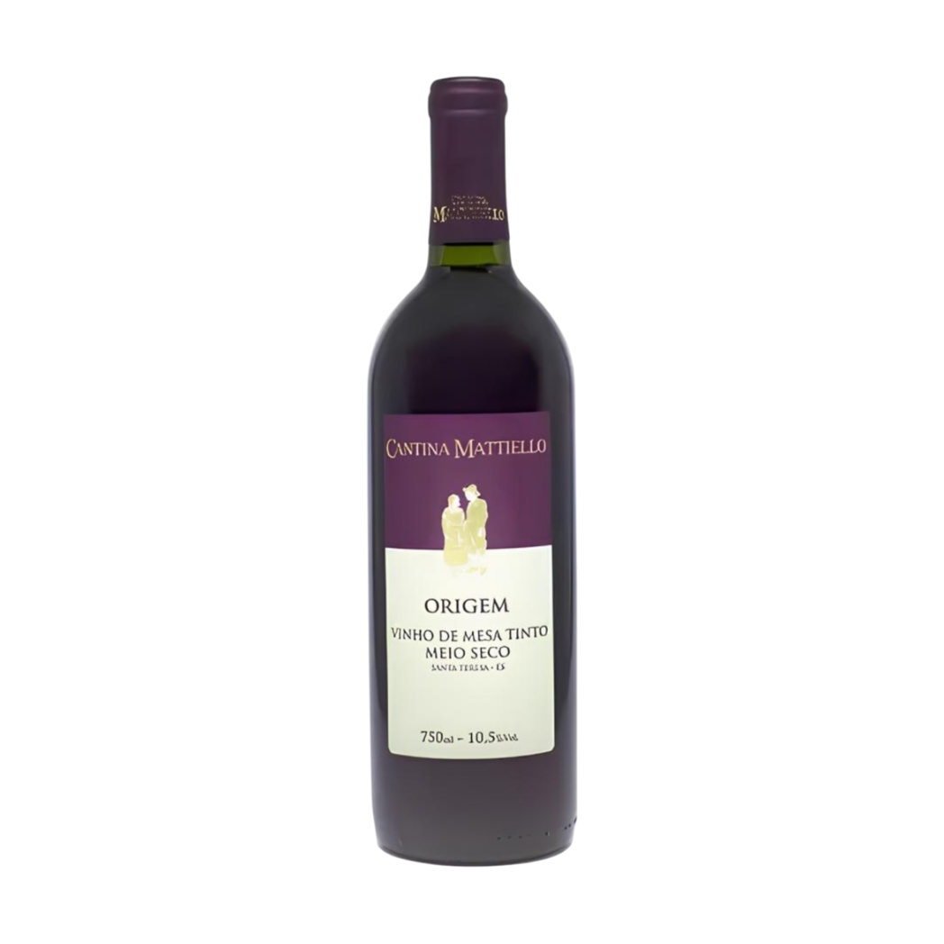 Vinho Cantina Mattiello Tinto Origem Demi-Seco 750ml 10,5% Vol