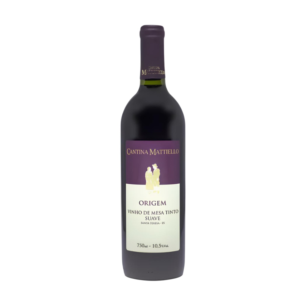 Vinho Cantina Mattiello Tinto Origem Suave 750ml 10,5% Vol