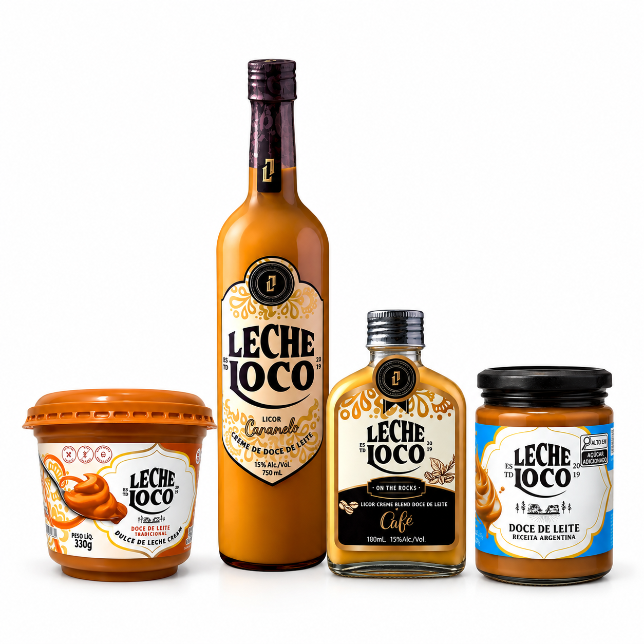 Kit Leche Loco – Licor Caramelo, Café & 2 Doce de Leite